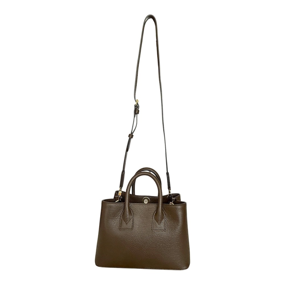 Burberry Small Bermondsey Shoulder Bag Brown Grain Leather Check Bag - Picture 4 of 16